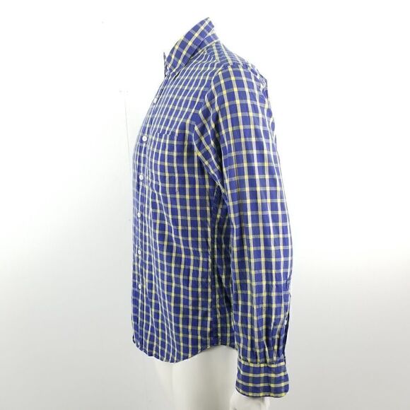 J. Crew Blue & Yellow Washed Shirt in Bold Tattersall Plaid Button Down Small - Picture 4 of 6
